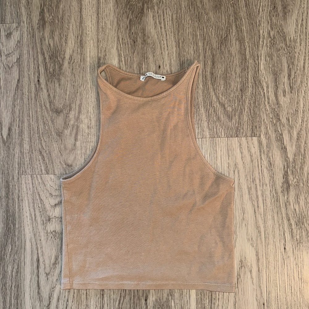 Zara Beige Sleeveless Top